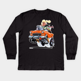 HIGH FIVE'N 1955 Chevy Gasser Kids Long Sleeve T-Shirt